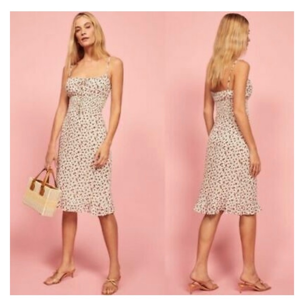 Reformation dress- Genie floral print midi dress